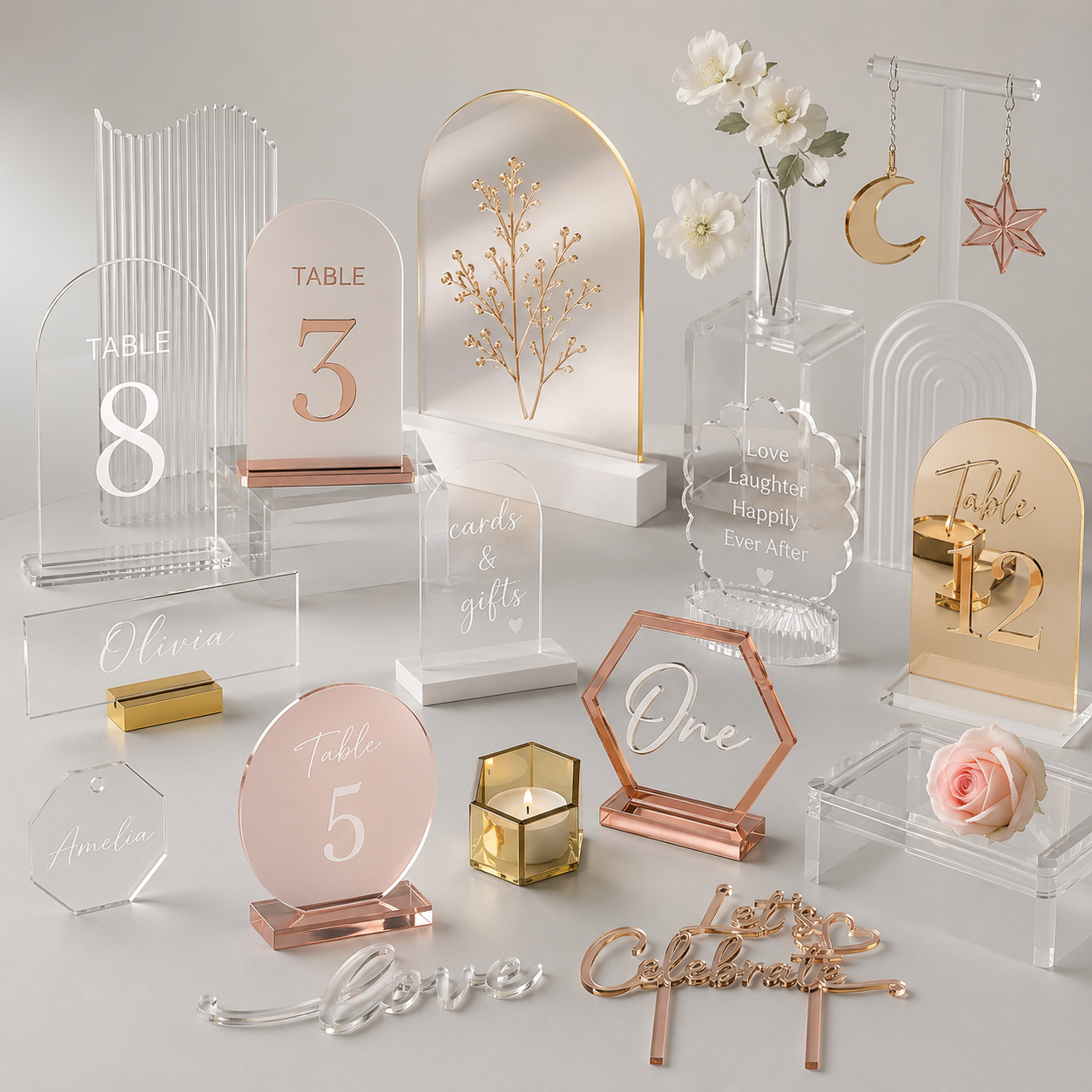 Acrílicos para decoración y eventos